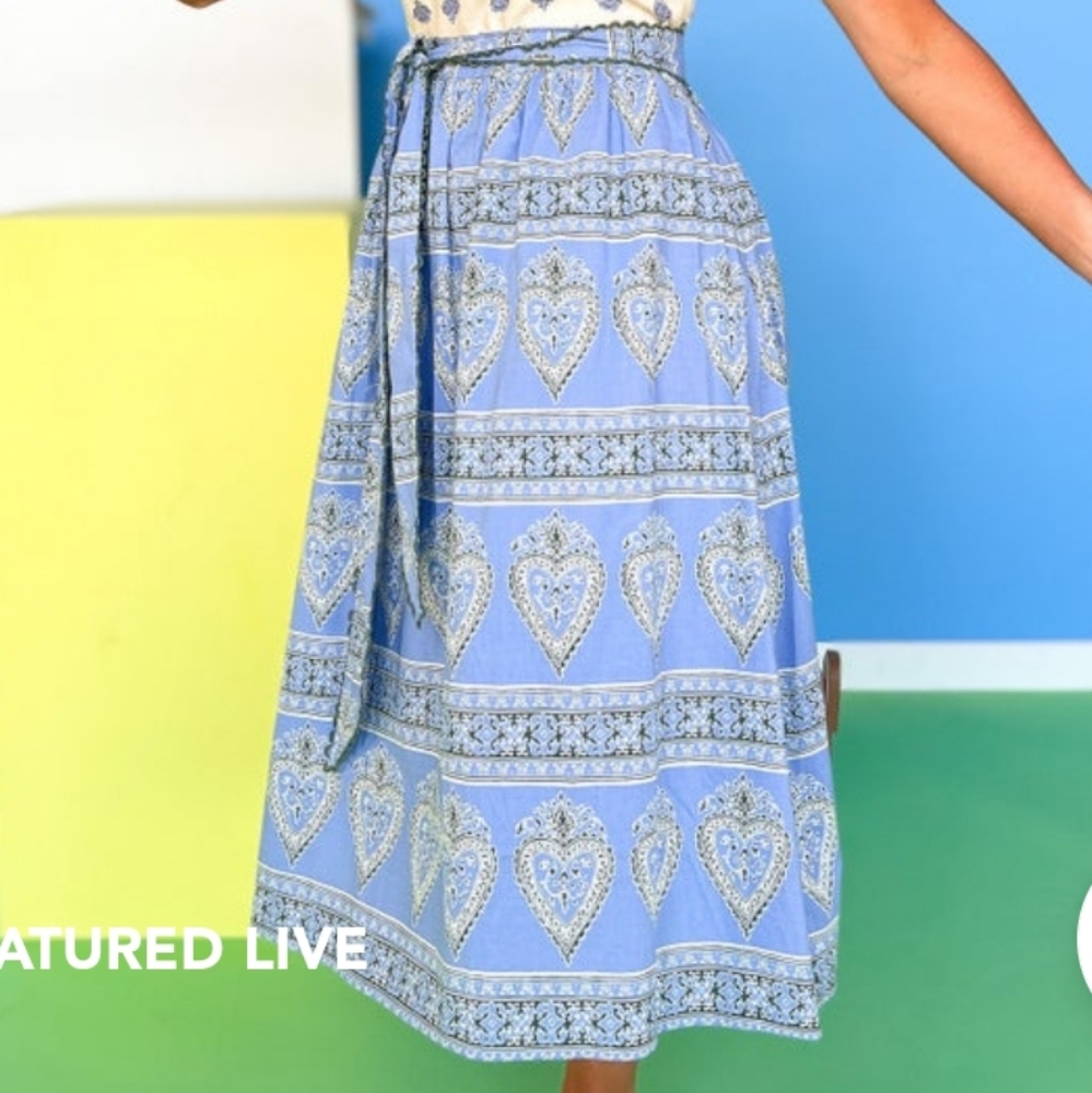 Elegant Blue Patterned Dress- NWT - Picture 2 of 7